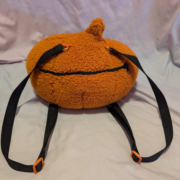 Handmade Plush Jack-O-Lantern backpack main image 5
